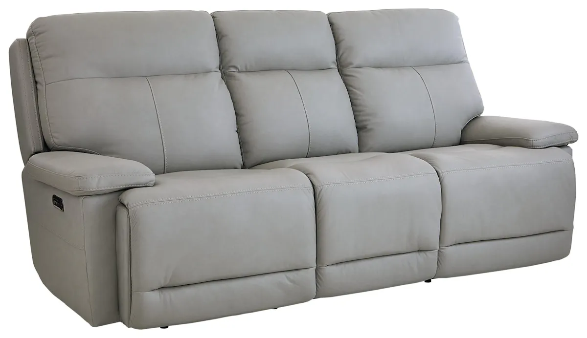 Bassett Club Level 3733-P62G Fletcher Power Motion Sofa Gray Leather Bassett Club Level 3733-P62G Fletcher Power Motion Sofa Gray Leather