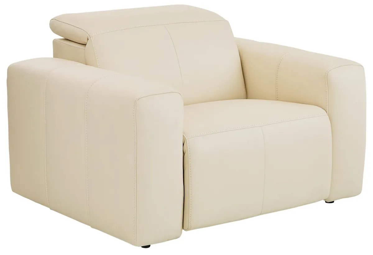 Bassett Club Level 3734-P0L Airy Wallsaver Power Recliner Linen Leather Bassett Club Level 3734-P0L Airy Wallsaver Power Recliner Linen Leather
