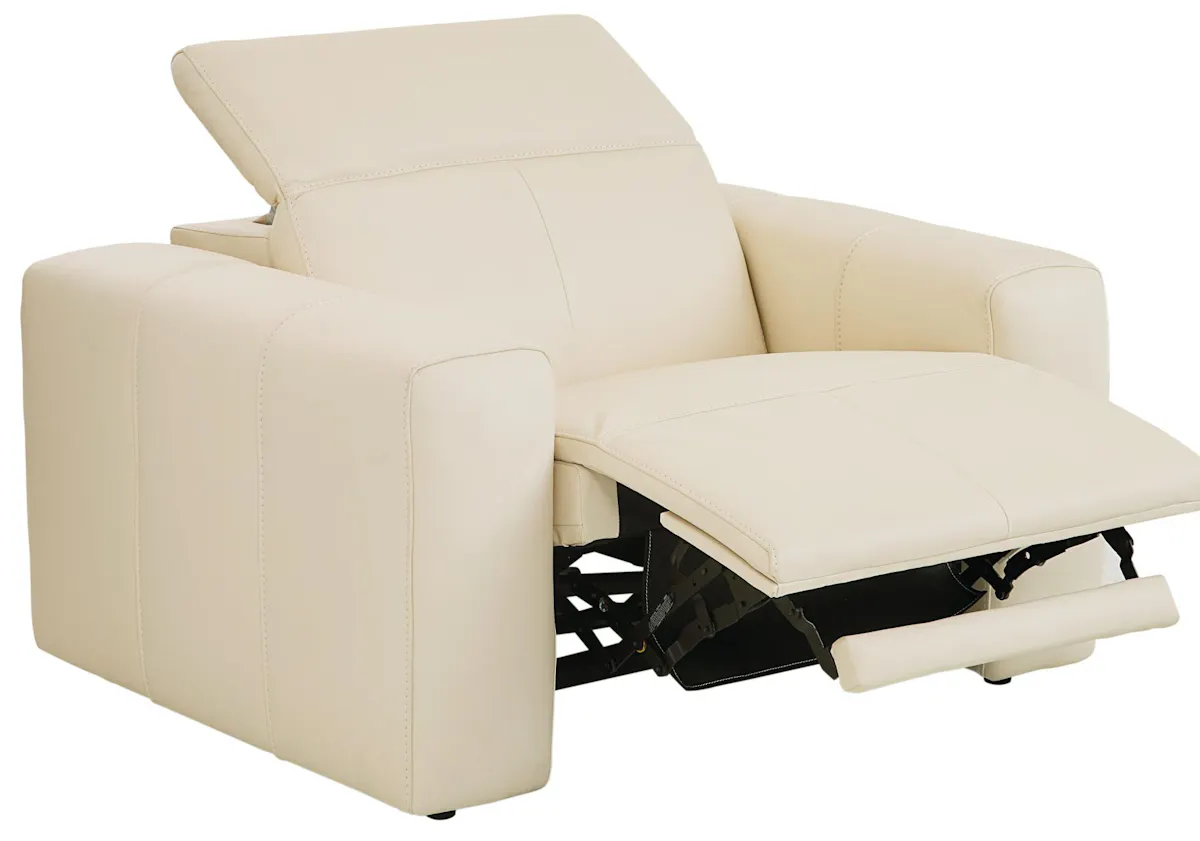 Bassett Club Level 3734-P0L Airy Wallsaver Power Recliner Linen Leather Bassett Club Level 3734-P0L Airy Wallsaver Power Recliner Linen Leather