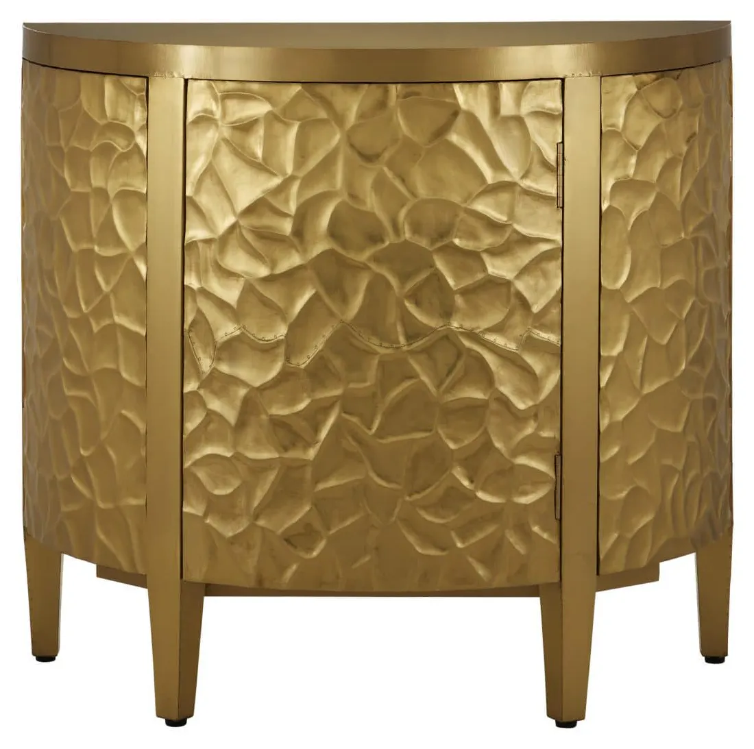 Currey and Company 3000-0244 Auden Brass Demi-Lune Cabinet Currey and Company 3000-0244 Auden Brass Demi-Lune Cabinet