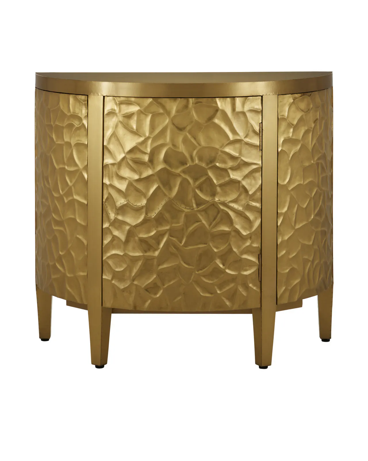 Currey and Company 3000-0244 Auden Brass Demi-Lune Cabinet