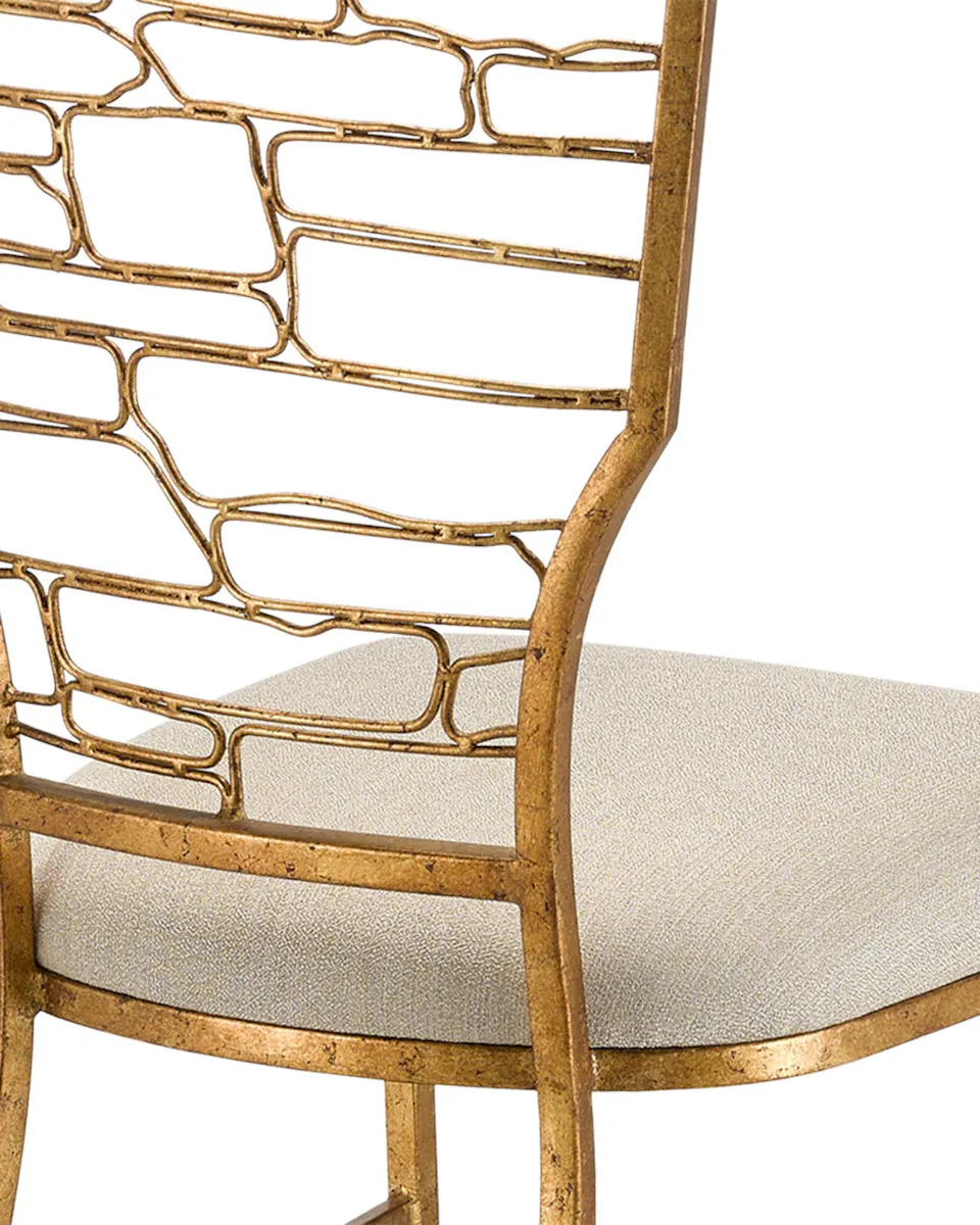 Currey and Company 7000-0952 Vinton Gold Chair Appeal Sand Currey and Company 7000-0952 Vinton Gold Chair Appeal Sand