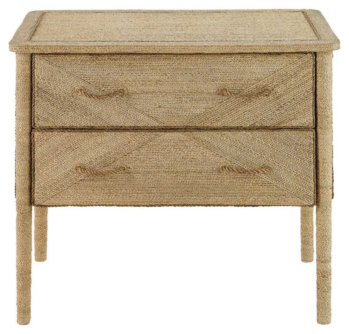 Currey and Company 3000-0011 Kaipo Rope Two-Drawer Chest Currey and Company 3000-0011 Kaipo Rope Two-Drawer Chest