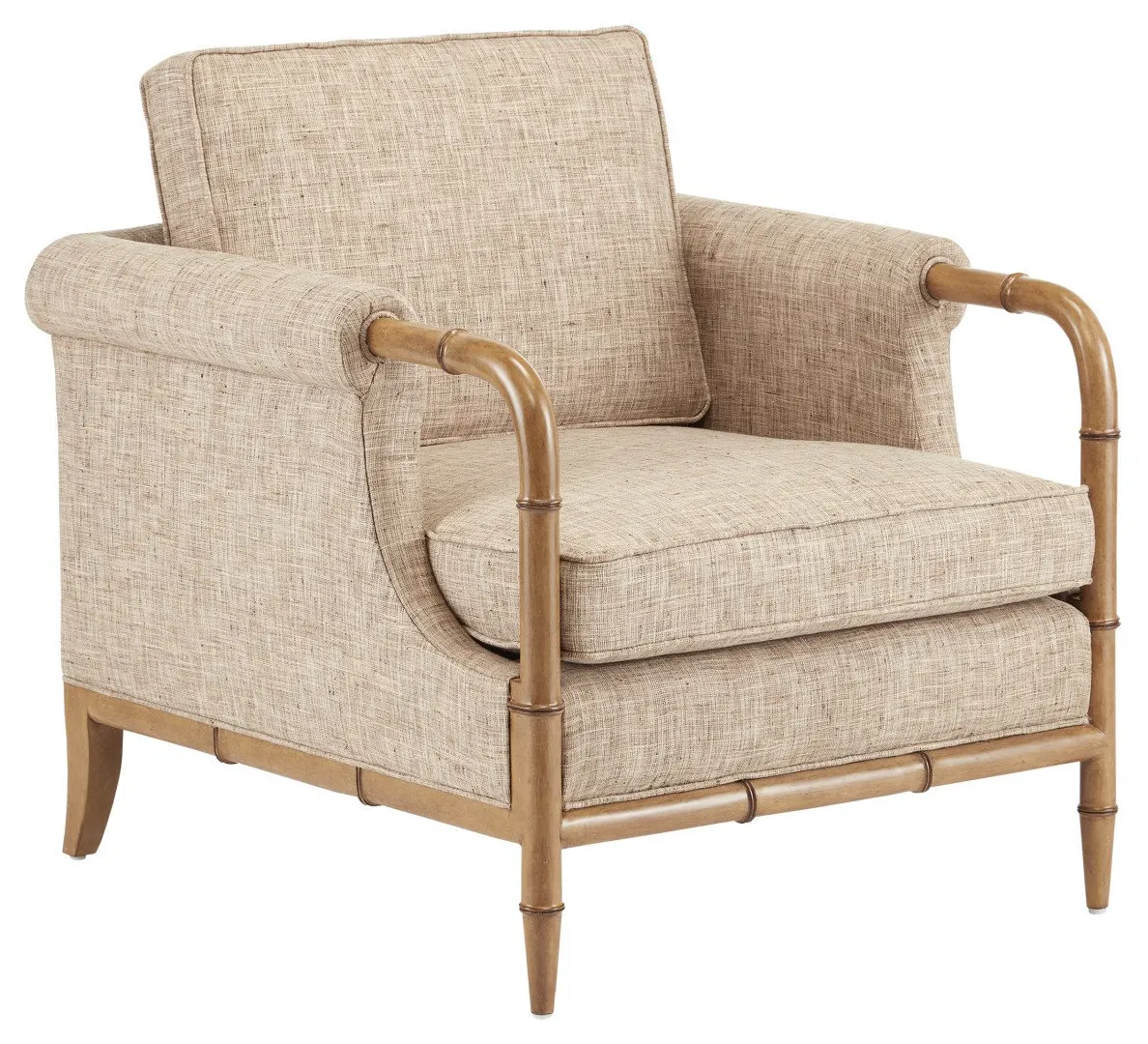 Currey and Company 7000-0602 Merle Walnut Armchair Finn Safari Currey and Company 7000-0602 Merle Walnut Armchair Finn Safari