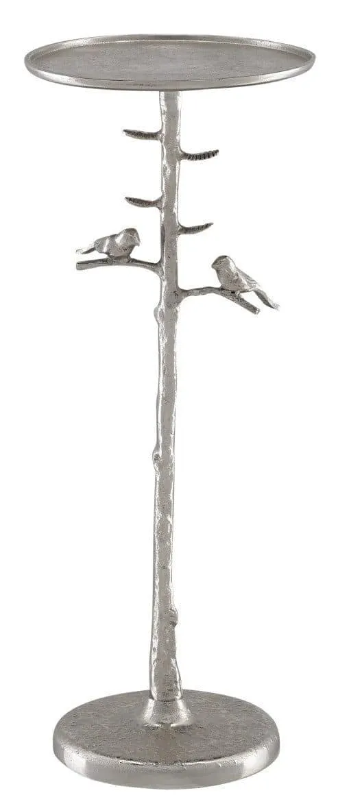 Currey and Company 4000-0064 Piaf Silver Drinks Table
