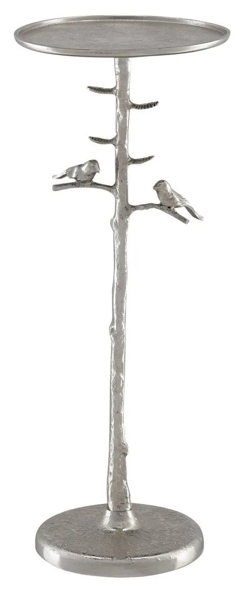 Currey and Company 4000-0064 Piaf Silver Drinks Table Currey and Company 4000-0064 Piaf Silver Drinks Table