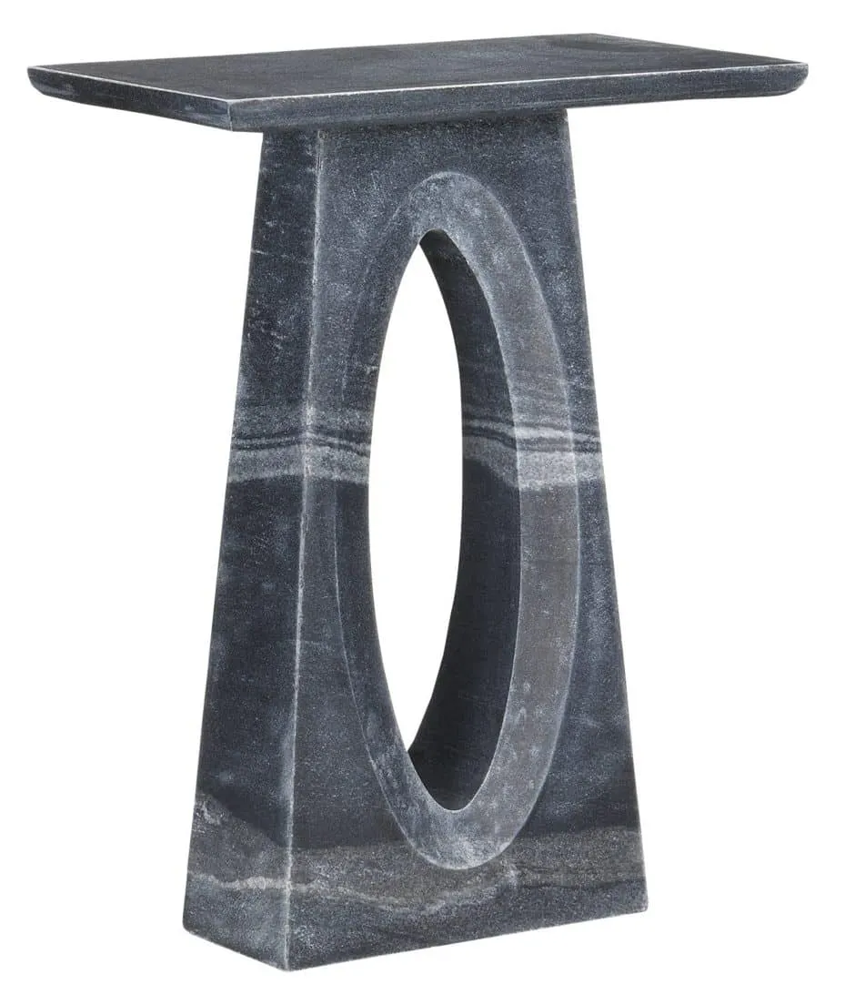 Currey and Company 3000-0243 Demi Black Side Table