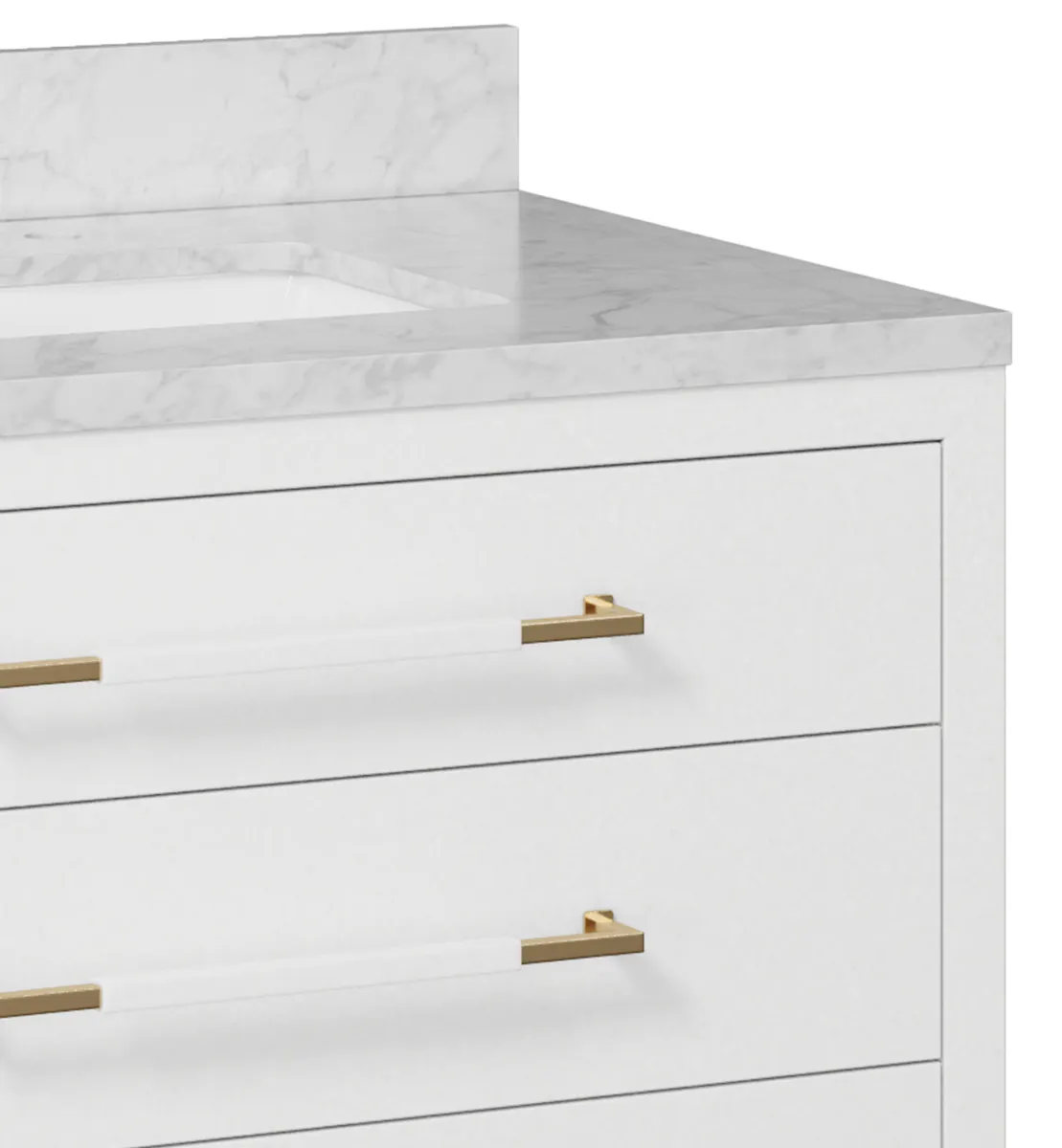 Currey and Company 3800-0007 Verona 36 inch White Vanity with Rectangular Undermount Sink Currey and Company 3800-0007 Verona 36 inch White Vanity with Rectangular Undermount Sink