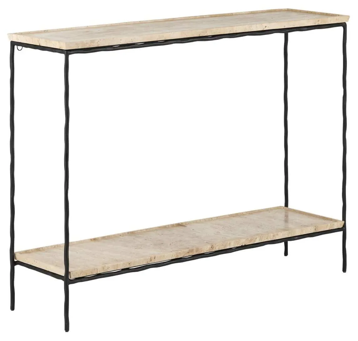 Currey and Company 4000-0137 Boyles Travertine Console Table