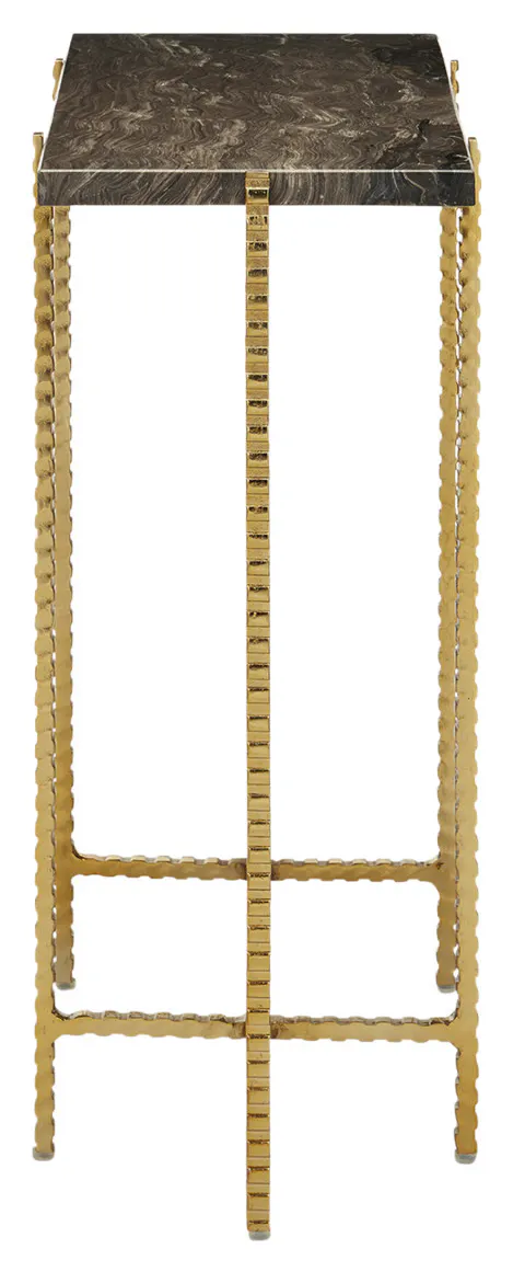 Currey and Company 4000-0172 Flying Marble Gold Side Table Currey and Company 4000-0172 Flying Marble Gold Side Table