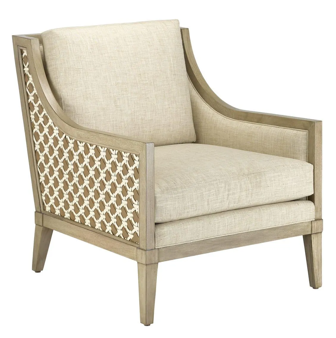 Currey and Company 7000-0192 Bramford Light Wheat Armchair Finn Natural