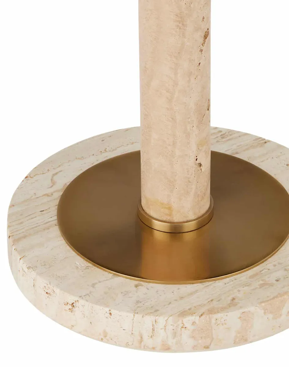 Currey and Company 4000-0183 Miles Travertine Accent Table Currey and Company 4000-0183 Miles Travertine Accent Table