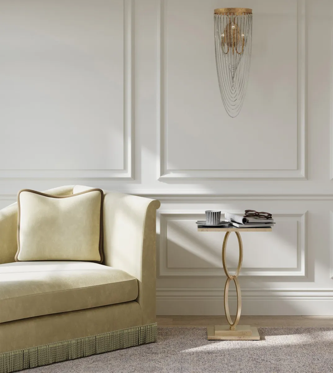 Currey and Company 4000-0189 Bangle Champagne Accent Table Currey and Company 4000-0189 Bangle Champagne Accent Table