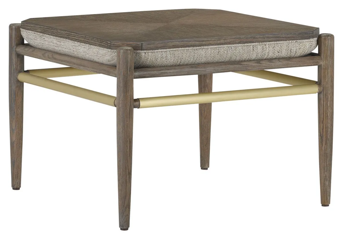 Currey and Company 7000-0282 Visby Light Pepper Ottoman Calcutta Linen Currey and Company 7000-0282 Visby Light Pepper Ottoman Calcutta Linen