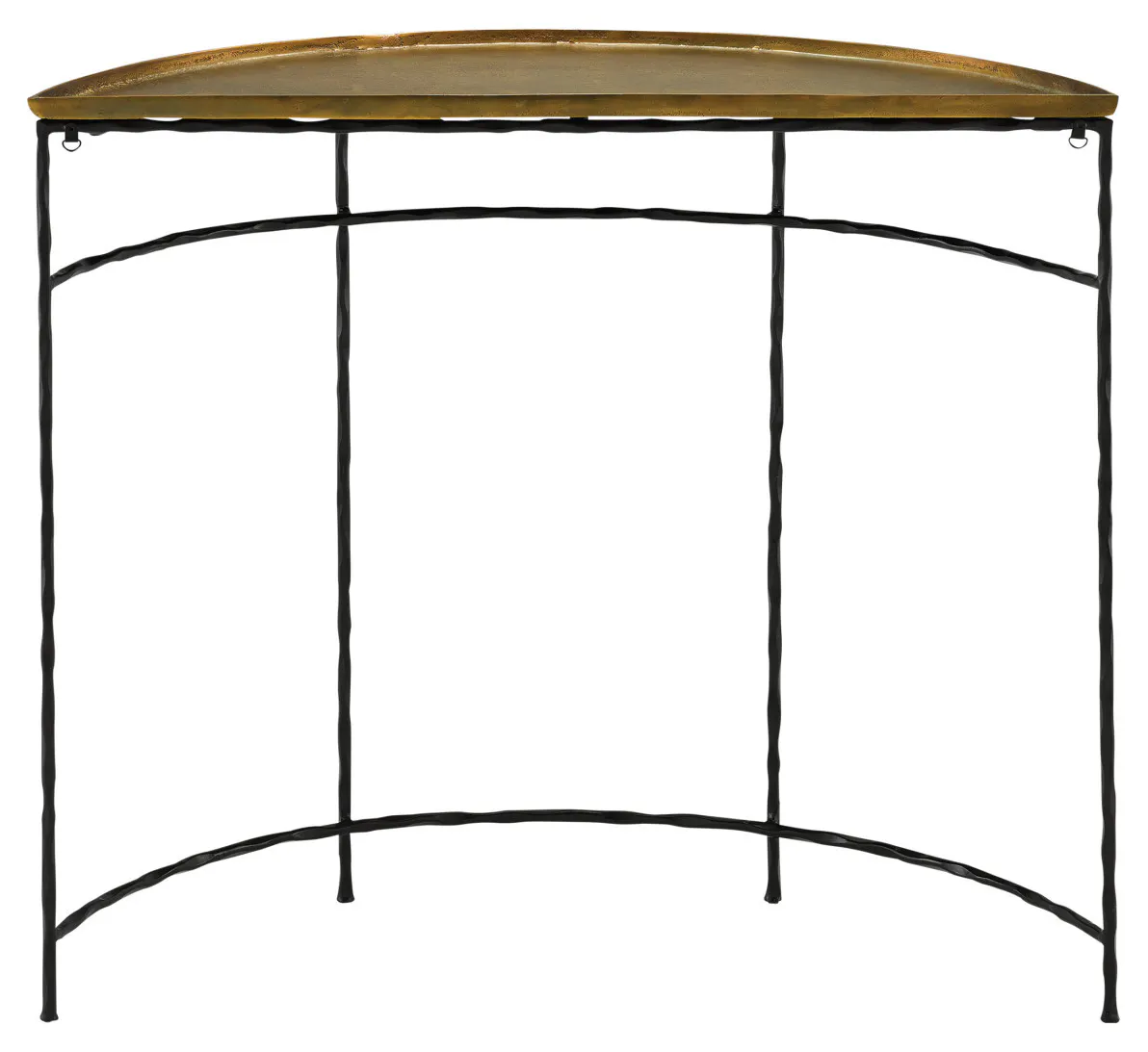 Currey and Company 4000-0053 Boyles Brass Demi-Lune Table Currey and Company 4000-0053 Boyles Brass Demi-Lune Table