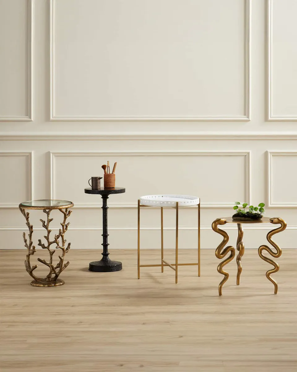 Currey and Company 4000-0140 Serpent Brass Accent Table Currey and Company 4000-0140 Serpent Brass Accent Table