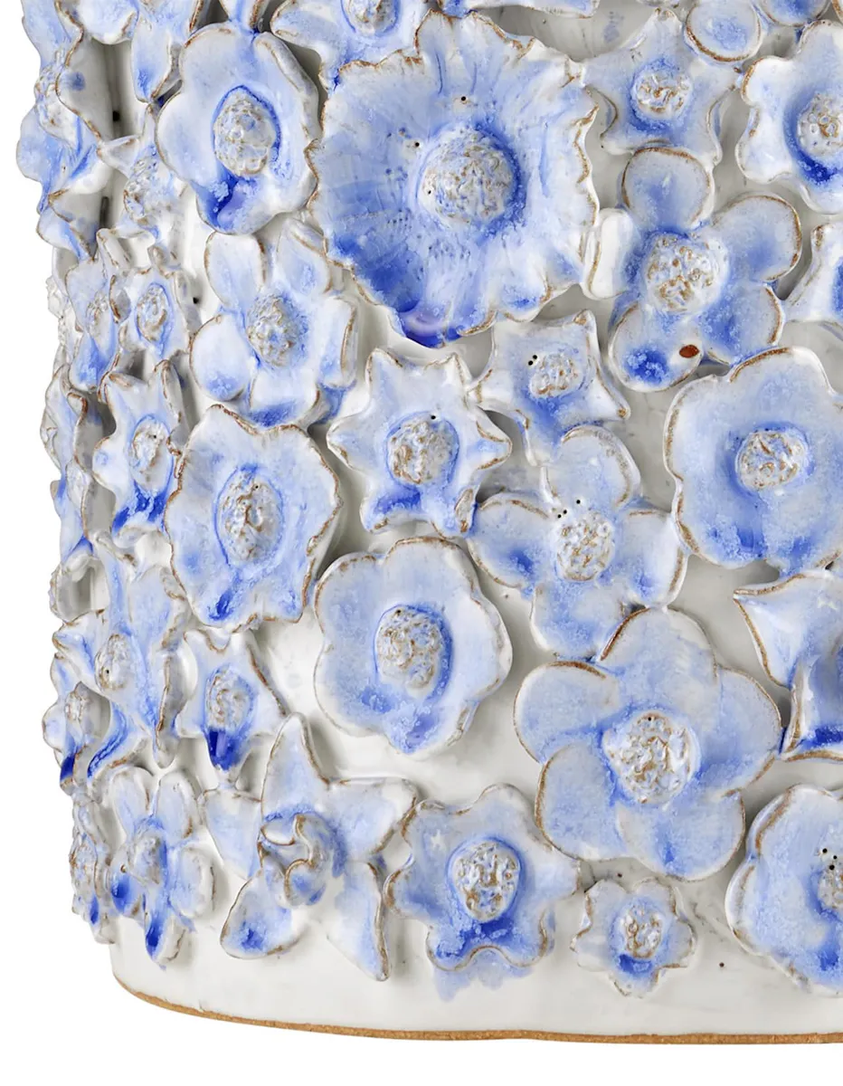 Currey and Company 2000-0035 Jessamine Blue & White Accent Table Currey and Company 2000-0035 Jessamine Blue & White Accent Table
