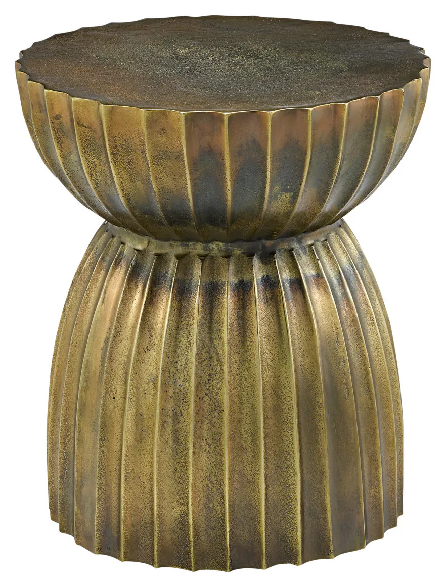 Currey and Company 4000-0075 Rasi Antique Brass Accent Table Currey and Company 4000-0075 Rasi Antique Brass Accent Table