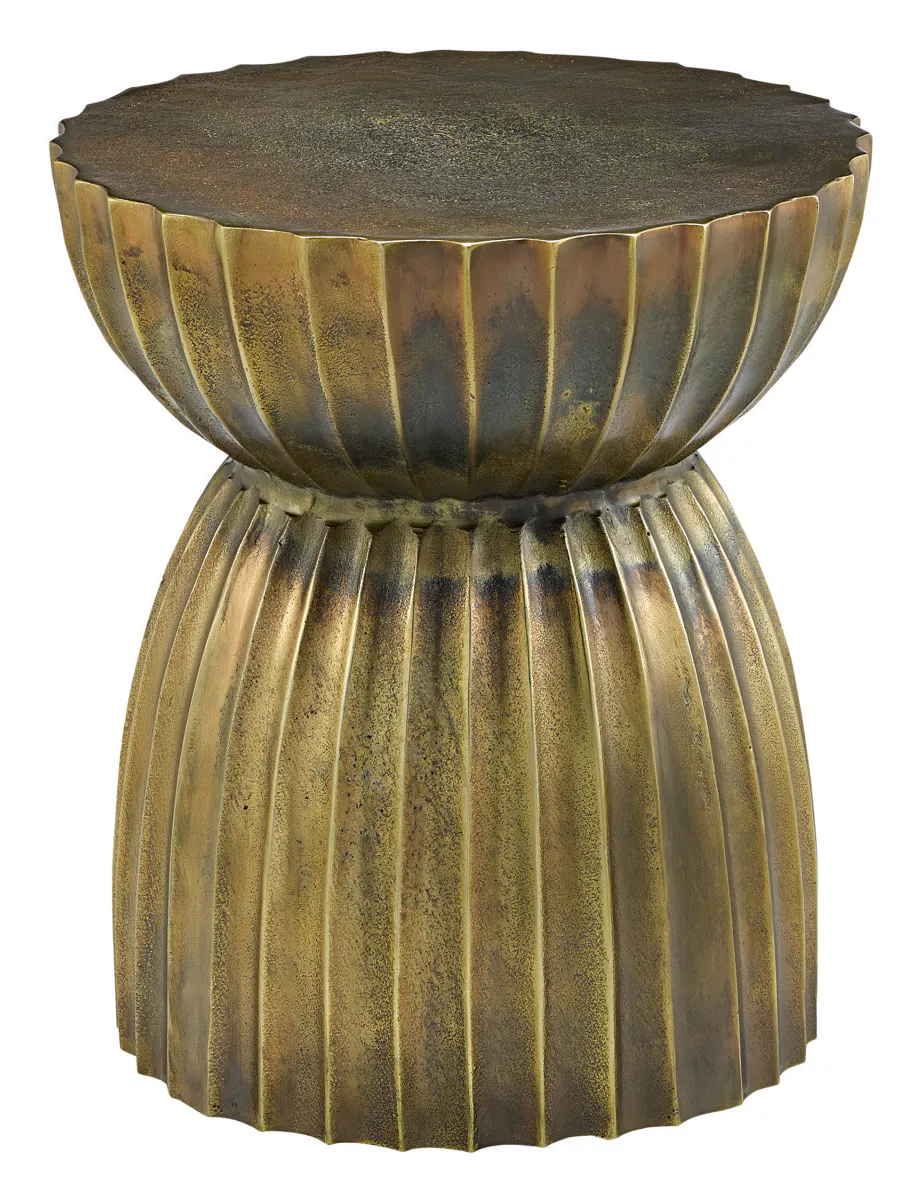 Currey and Company 4000-0075 Rasi Antique Brass Accent Table Currey and Company 4000-0075 Rasi Antique Brass Accent Table