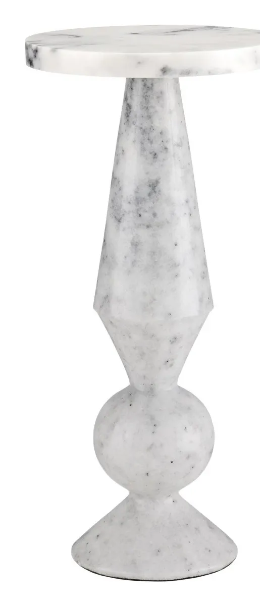 Currey and Company 3000-0223 Quince White Marble Accent Table Currey and Company 3000-0223 Quince White Marble Accent Table