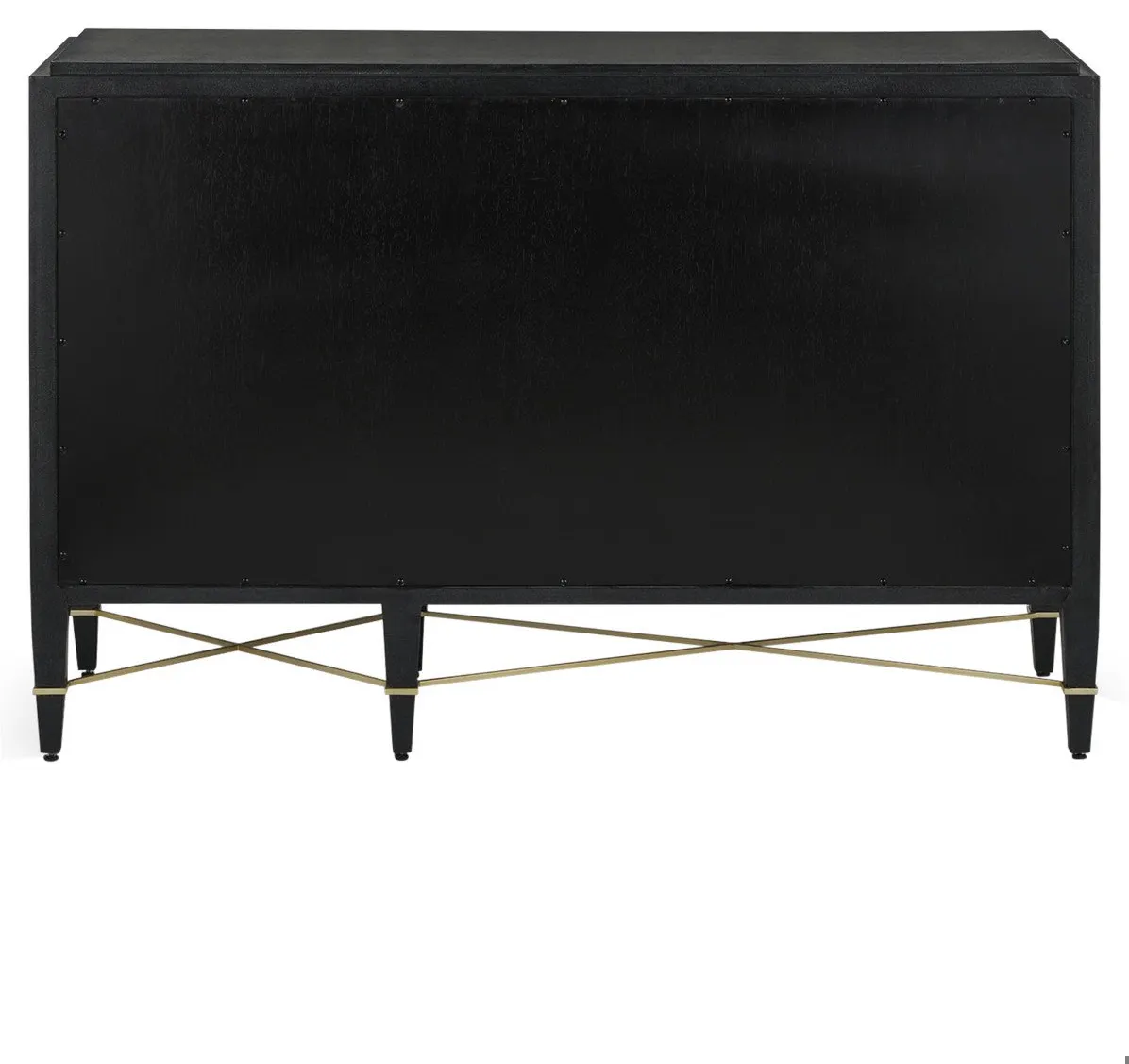 Currey and Company 3000-0250 Verona Black Three-Drawer Chest Currey and Company 3000-0250 Verona Black Three-Drawer Chest