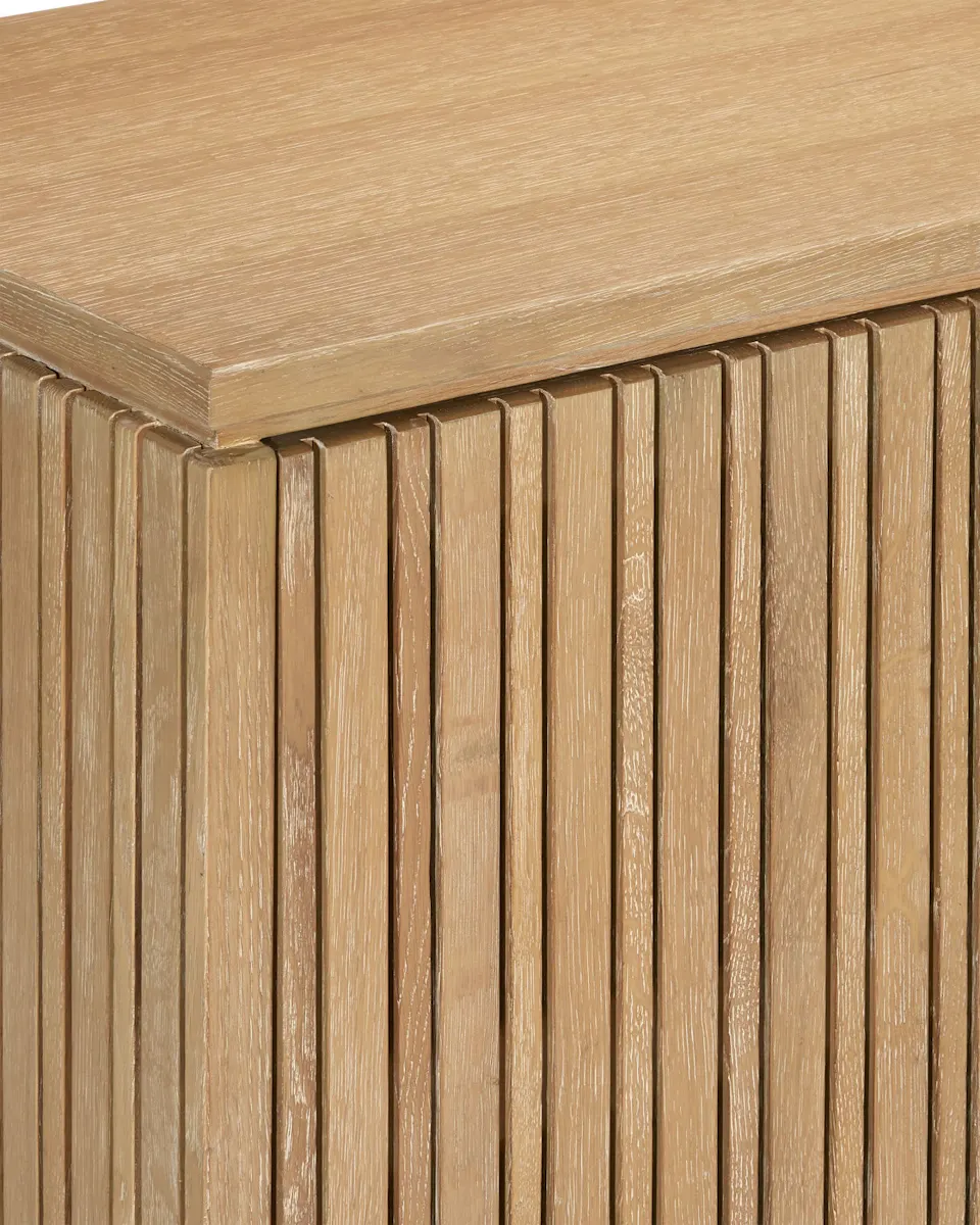 Currey and Company 3000-0294 Indeo Washed Oak Credenza Currey and Company 3000-0294 Indeo Washed Oak Credenza