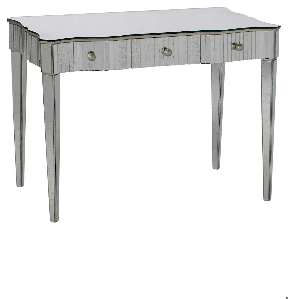 Currey and Company 4004 Gilda Silver Vanity Table Currey and Company 4004 Gilda Silver Vanity Table