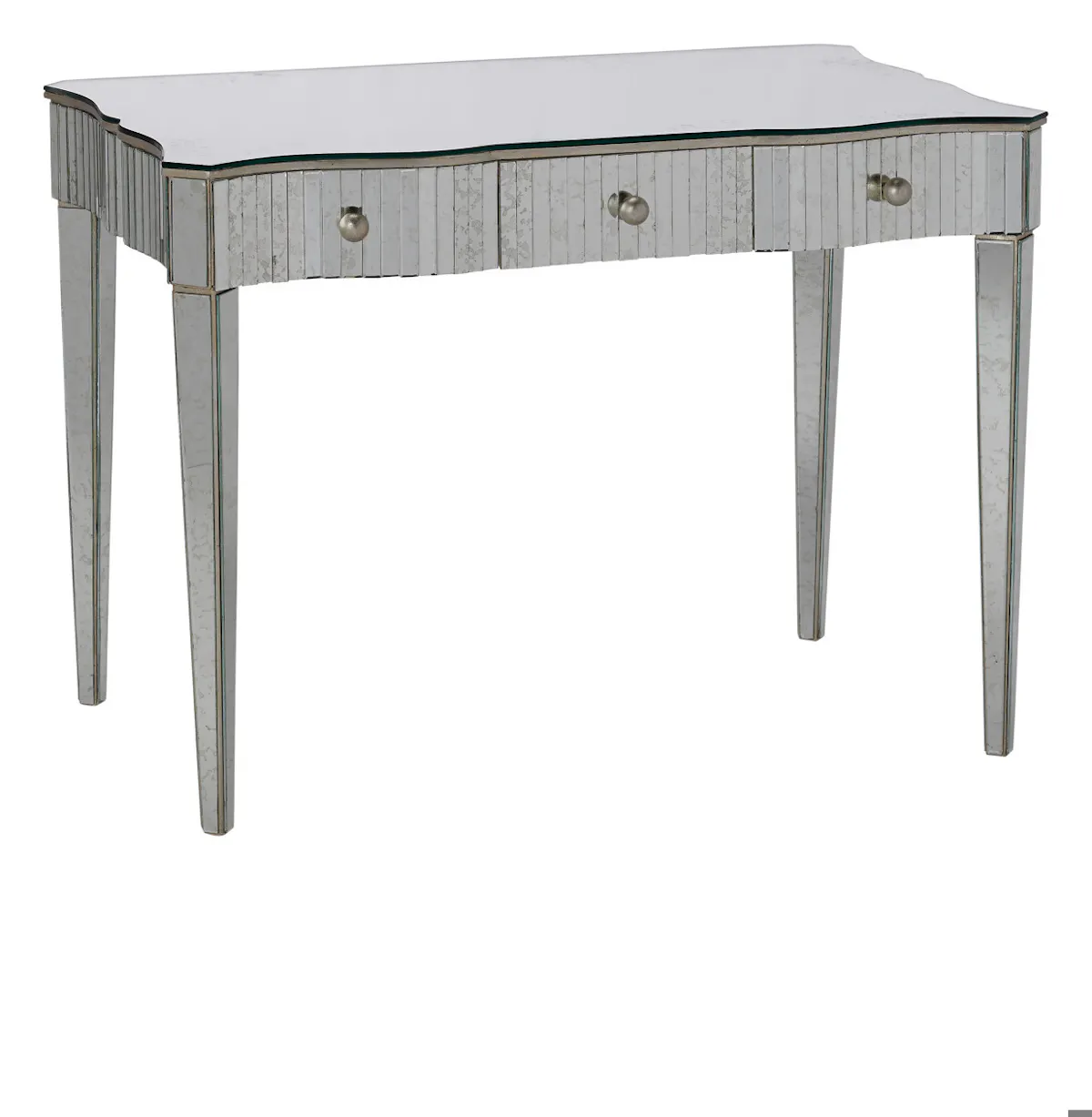 Currey and Company 4004 Gilda Silver Vanity Table Currey and Company 4004 Gilda Silver Vanity Table