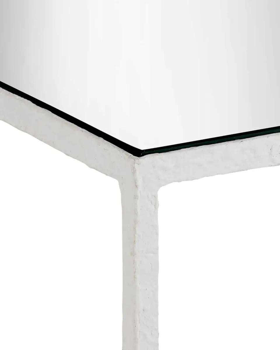 Currey and Company 4000-0166 Sisalana White Accent Table Currey and Company 4000-0166 Sisalana White Accent Table