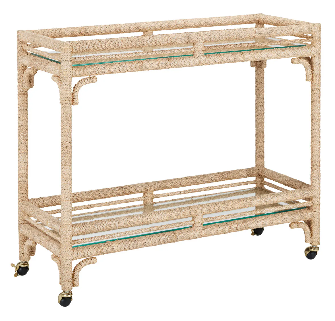 Currey and Company 3000-0218 Olisa Rope Bar Cart Currey and Company 3000-0218 Olisa Rope Bar Cart