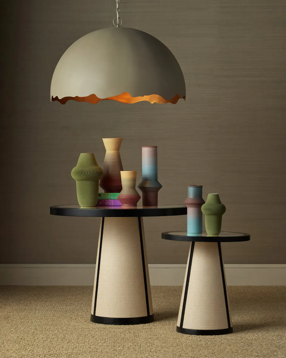 Currey and Company 3000-0302 Deanna Raffia Entry Table Currey and Company 3000-0302 Deanna Raffia Entry Table