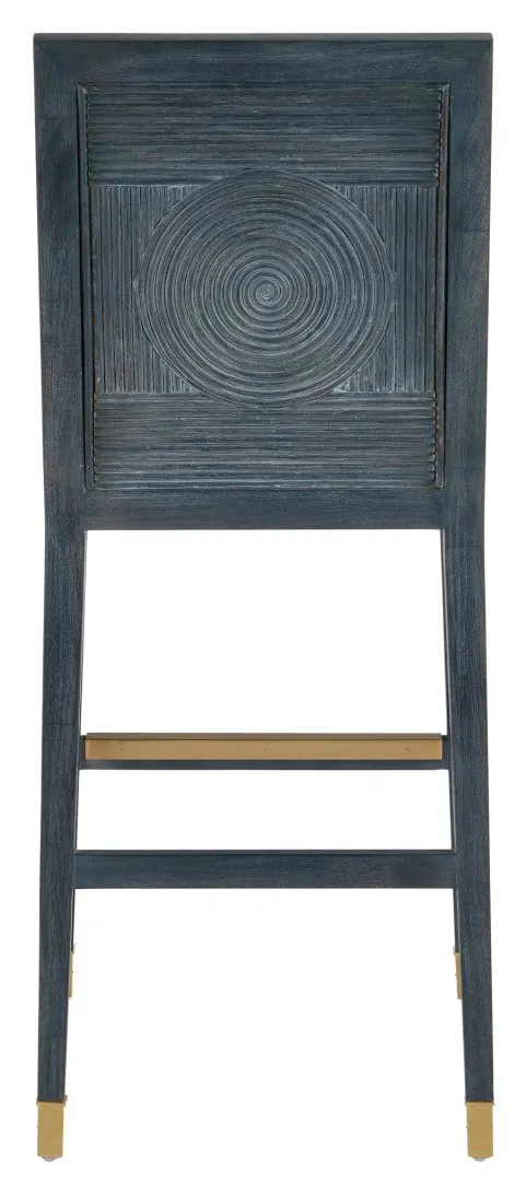 Currey and Company 7000-0922 Santos Vintage Navy Bar Stool Barrett Dusk Currey and Company 7000-0922 Santos Vintage Navy Bar Stool Barrett Dusk