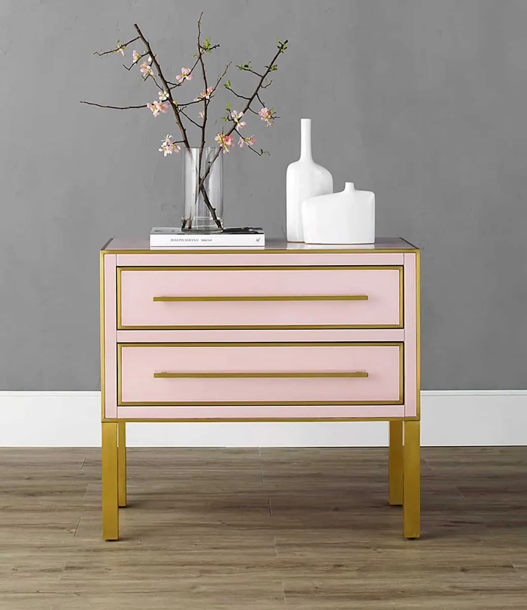 Currey and Company 3000-0029 Arden Pink Chest Currey and Company 3000-0029 Arden Pink Chest