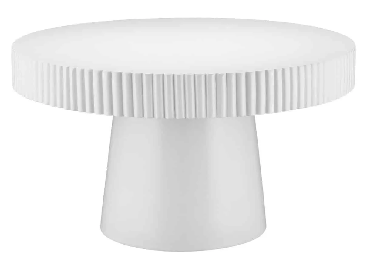 Currey and Company 2000-0042 Harlow White Concrete Cocktail Table