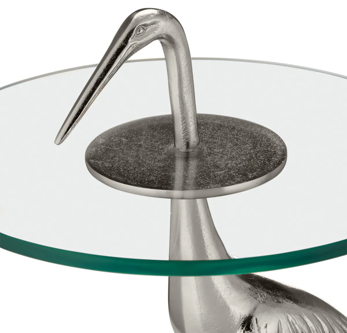 Currey and Company 4000-0195 Crane Silver Accent Table Currey and Company 4000-0195 Crane Silver Accent Table