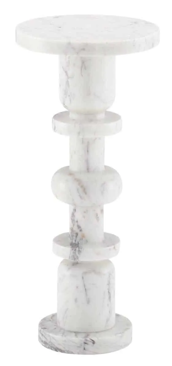 Currey and Company 3000-0138 Sasha White Drinks Table