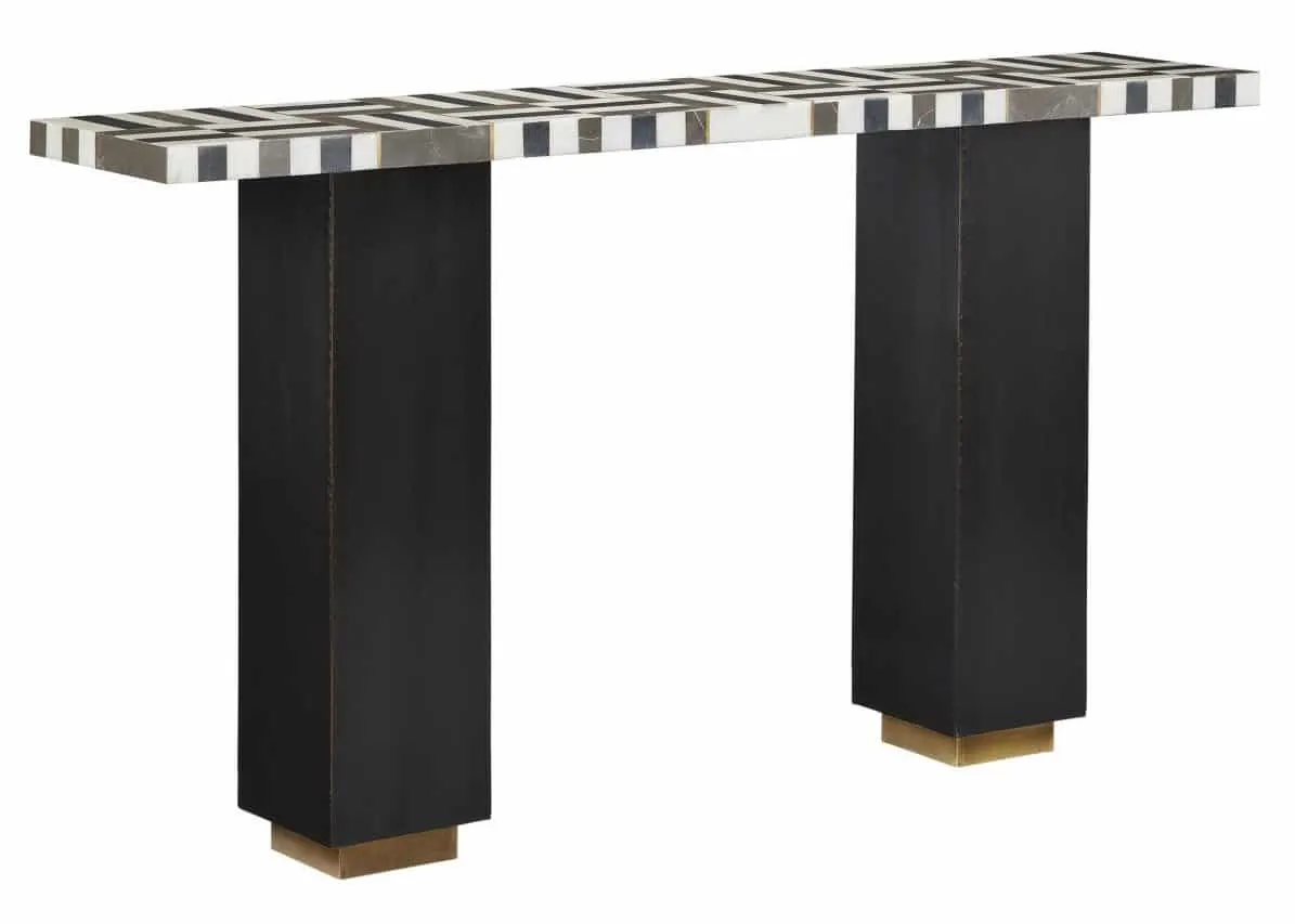 Currey and Company 3000-0240 Gentry Marble Console Table