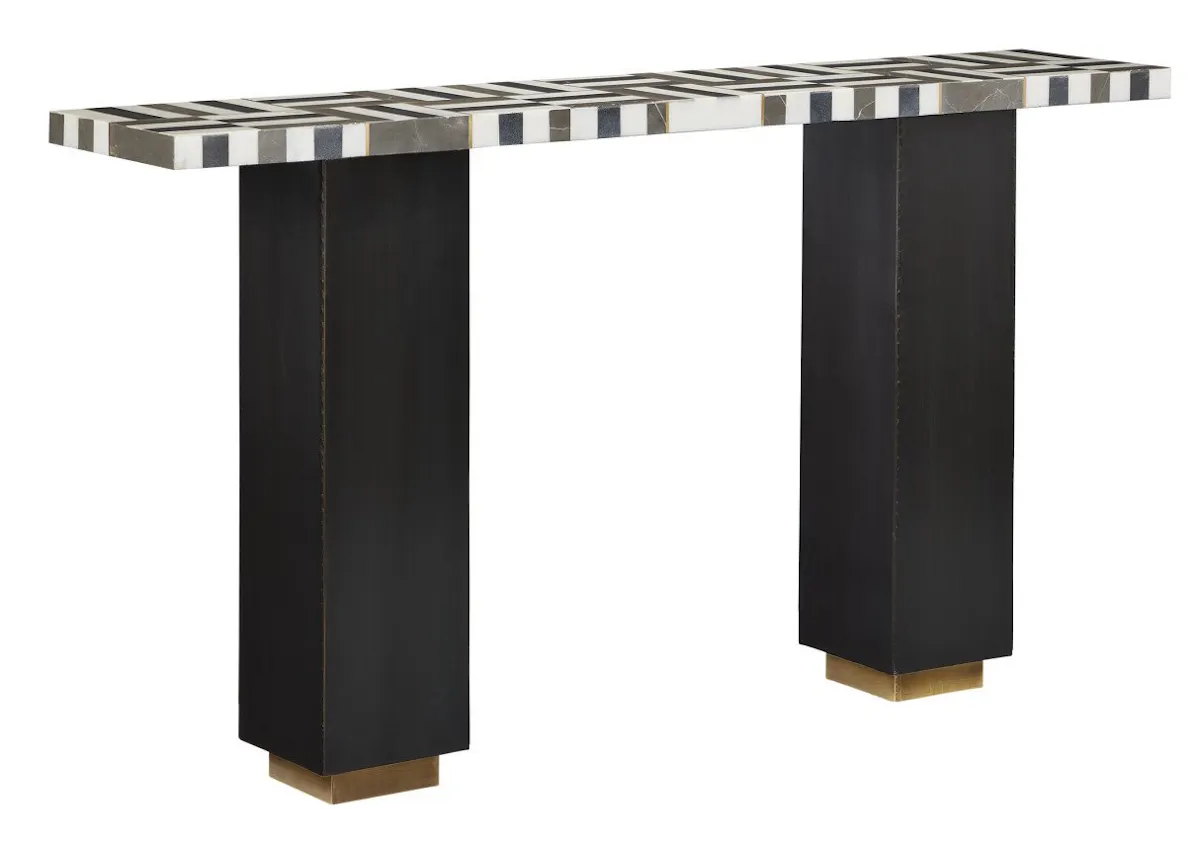 Currey and Company 3000-0240 Gentry Marble Console Table Currey and Company 3000-0240 Gentry Marble Console Table