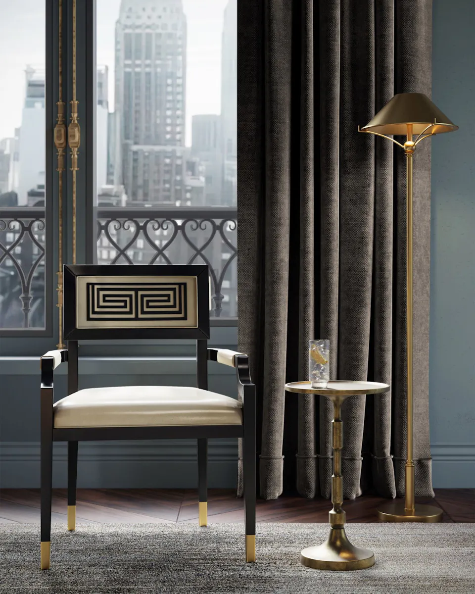 Currey and Company 4189 Pascal Brass Accent Table Currey and Company 4189 Pascal Brass Accent Table