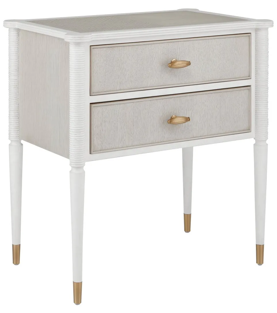 Currey and Company 3000-0191 Aster White Nightstand Currey and Company 3000-0191 Aster White Nightstand