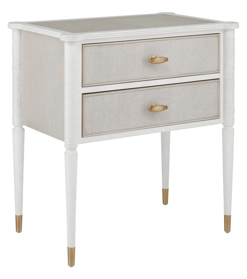 Currey and Company 3000-0191 Aster White Nightstand Currey and Company 3000-0191 Aster White Nightstand