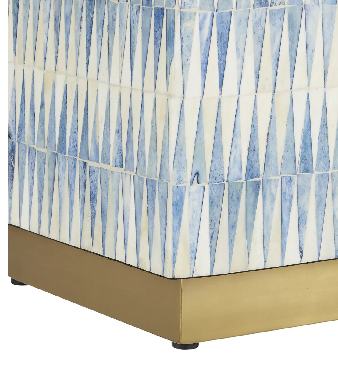 Currey and Company 3000-0253 Nadene Blue and White Accent Table Currey and Company 3000-0253 Nadene Blue and White Accent Table