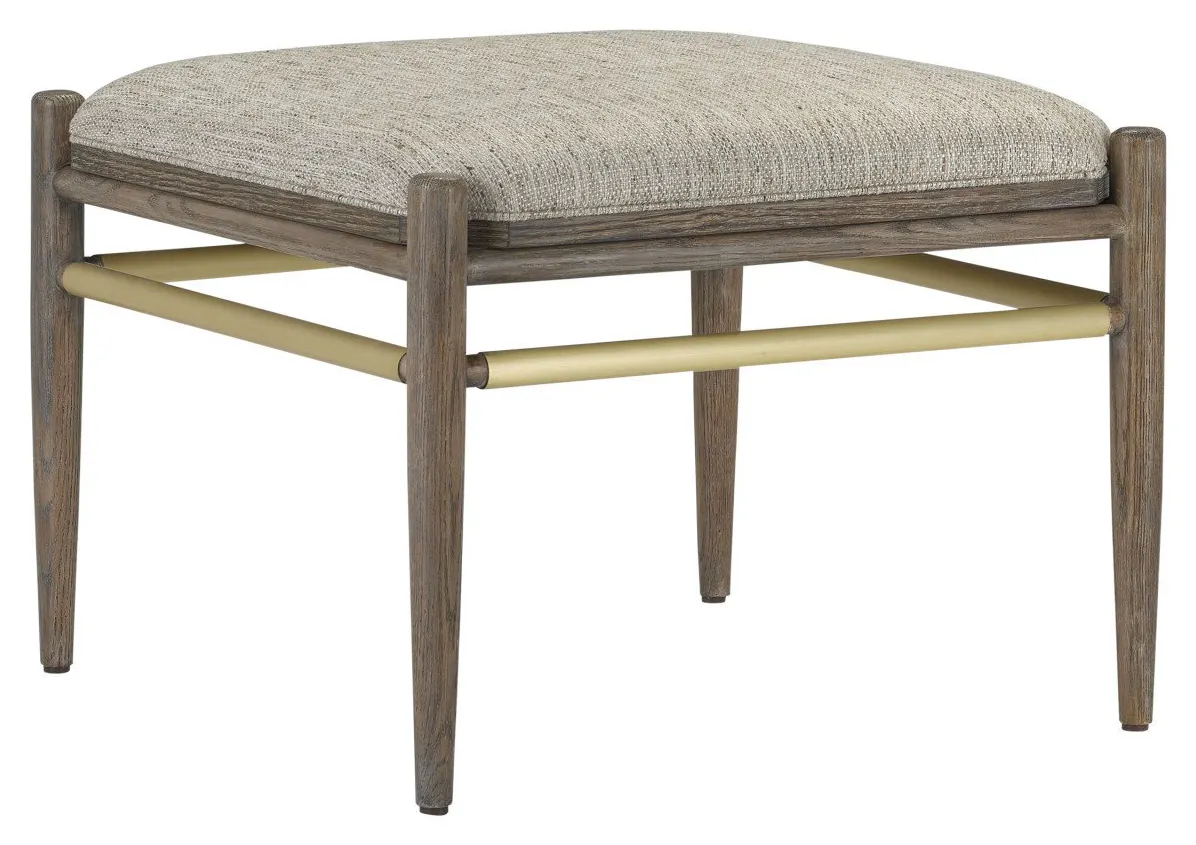 Currey and Company 7000-0282 Visby Light Pepper Ottoman Calcutta Linen Currey and Company 7000-0282 Visby Light Pepper Ottoman Calcutta Linen