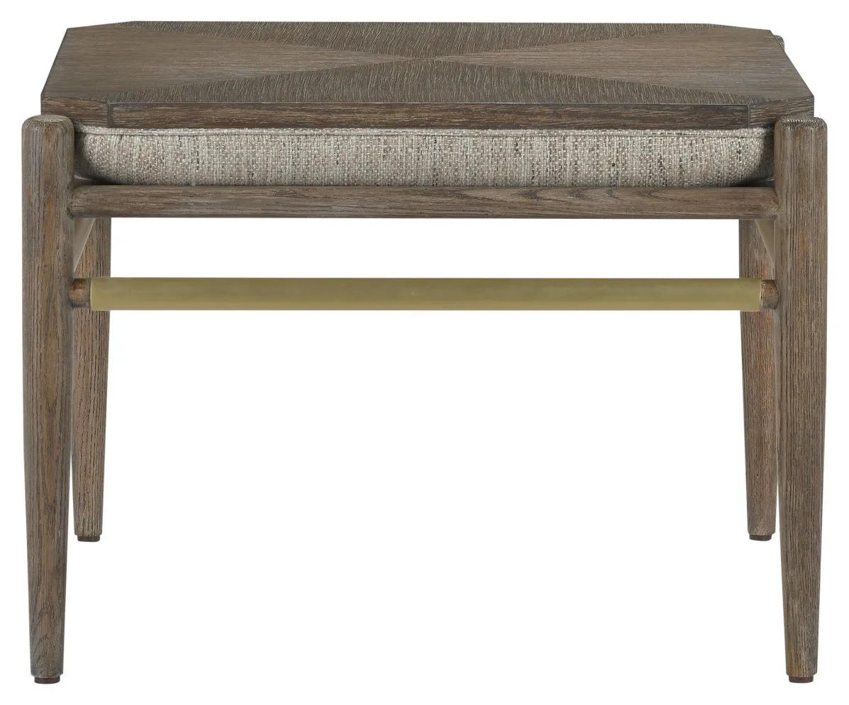 Currey and Company 7000-0282 Visby Light Pepper Ottoman Calcutta Linen Currey and Company 7000-0282 Visby Light Pepper Ottoman Calcutta Linen