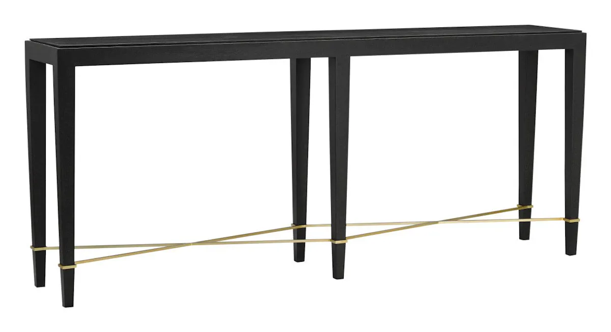 Currey and Company 3000-0097 Verona Black Console Table Currey and Company 3000-0097 Verona Black Console Table