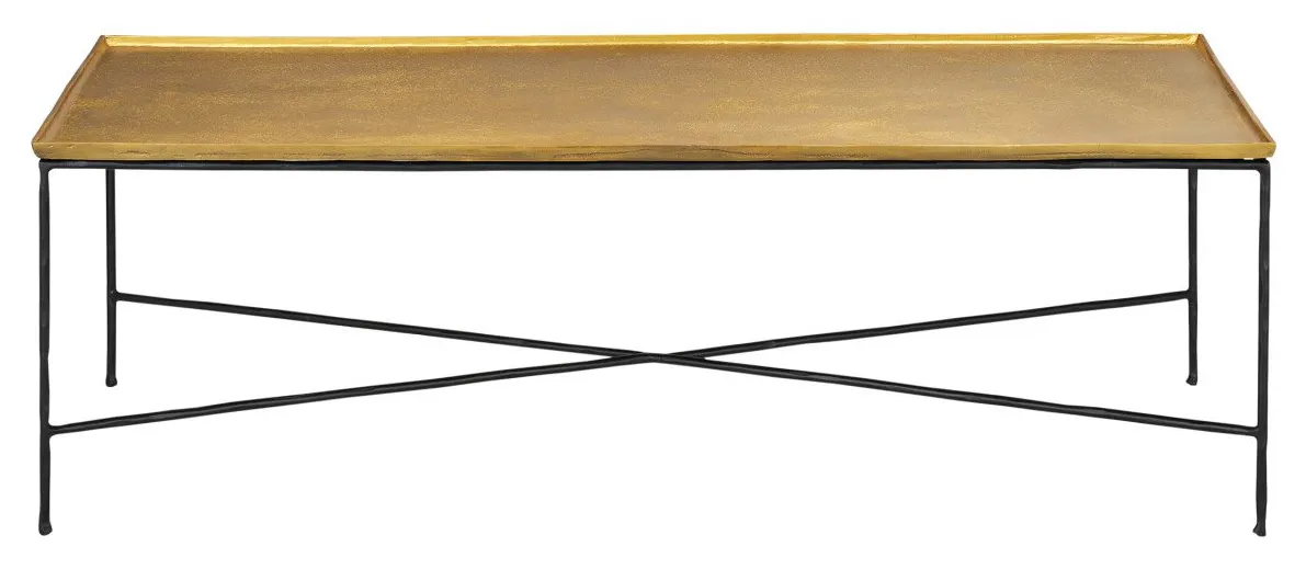 Currey and Company 4000-0152 Boyles Brass Cocktail Table Currey and Company 4000-0152 Boyles Brass Cocktail Table