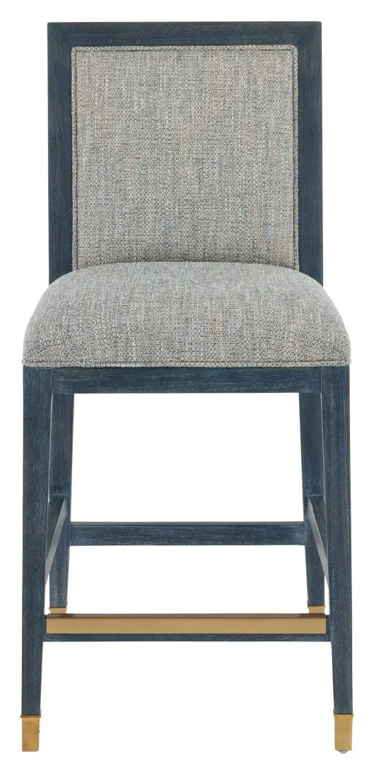 Currey and Company 7000-0902 Santos Vintage Navy Counter Stool Barrett Dusk Currey and Company 7000-0902 Santos Vintage Navy Counter Stool Barrett Dusk