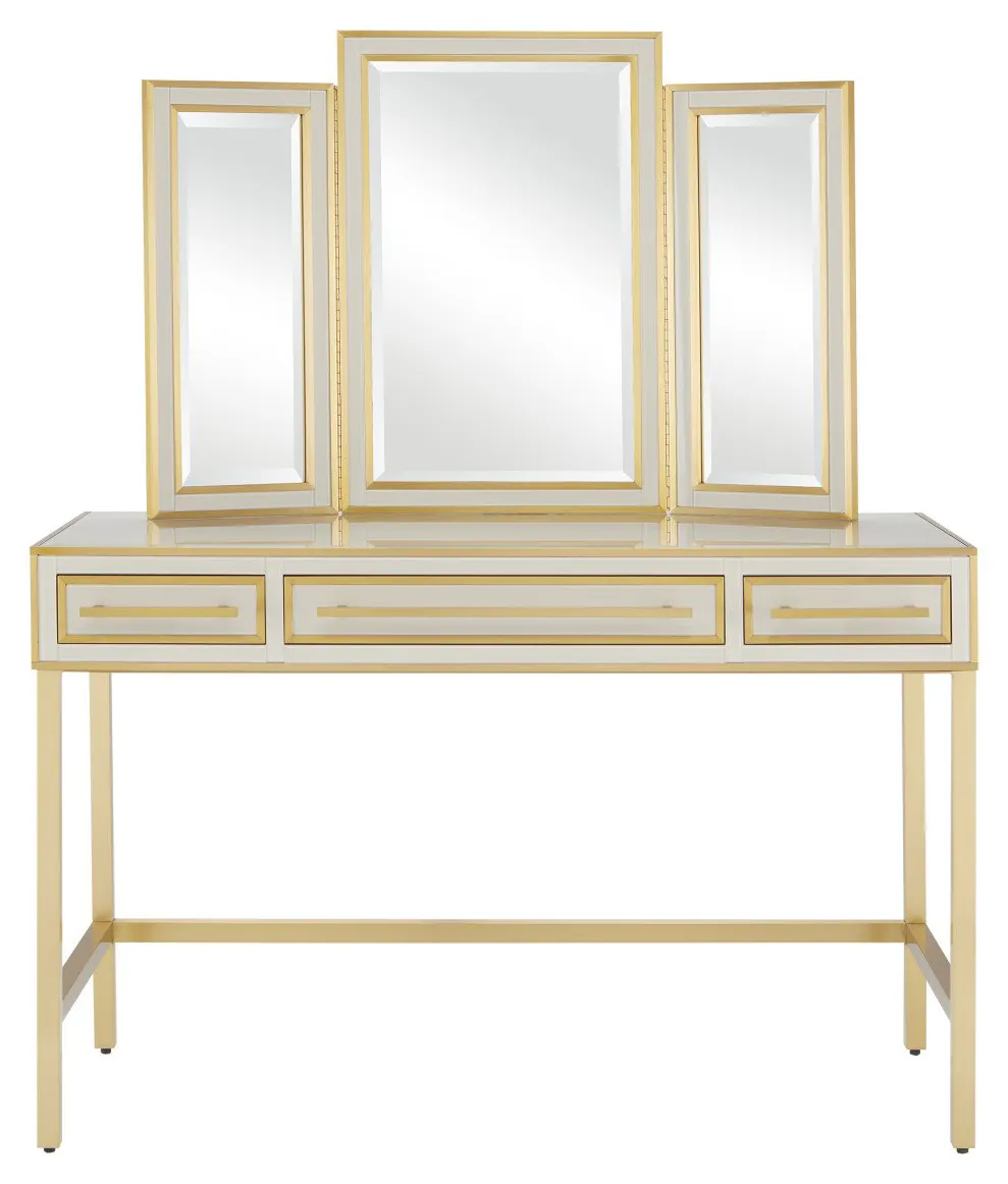 Currey and Company 3000-0185 Arden Ivory Vanity Currey and Company 3000-0185 Arden Ivory Vanity