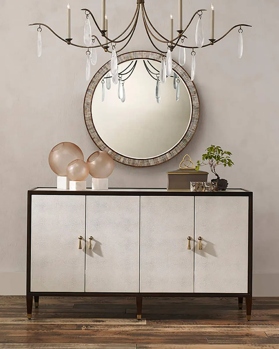 Currey and Company 3000-0142 Evie Shagreen Credenza Currey and Company 3000-0142 Evie Shagreen Credenza