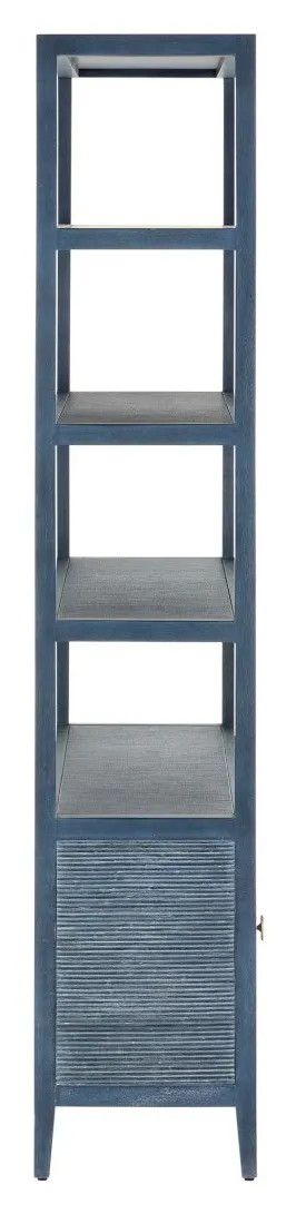 Currey and Company 3000-0265 Santos Vintage Navy Storage Etagere Currey and Company 3000-0265 Santos Vintage Navy Storage Etagere